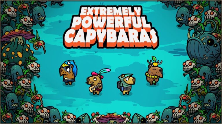 «Extremely Powerful Capybaras» es el Vampire Survivor Cute con CO-OP absurdamente divertido