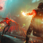 Dylan Faden combate contra enemigos sobrenaturales entre luces anaranjadas