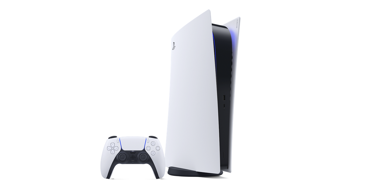 Una consola PlayStation 5 blanca junto a un mando DualSense; no es una imagen de PS6