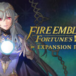 Una protagonista de Fire Emblem Fortune’s Weave junto al título de su pase de expansión