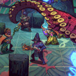 Mercenarios y criaturas de Myths from the Maw combaten entre grandes tentáculos