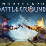 Dos clanes vikingos se enfrentan bajo el logotipo de Northgard Battlegrounds.