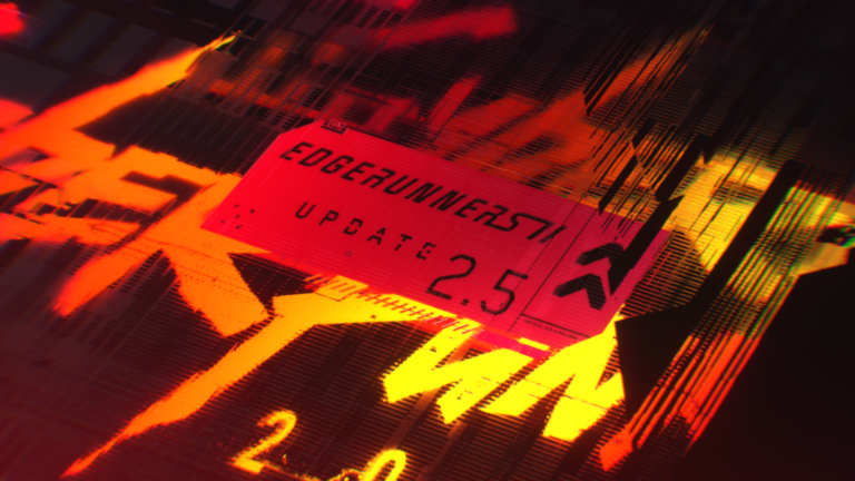 Ilustración de la actualización Edgerunners 2, versión 2.5 de Cyberpunk 2077
