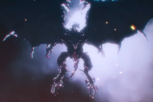 Una criatura fantástica en una secuencia de Final Fantasy Resonance