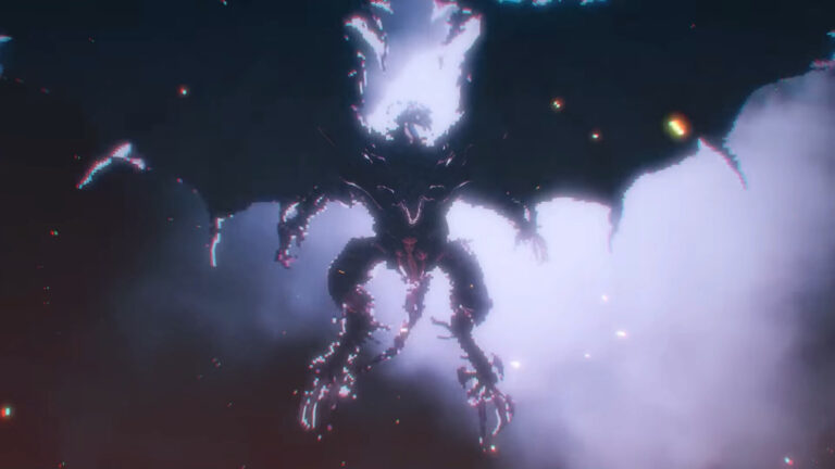 Una criatura fantástica en una secuencia de Final Fantasy Resonance