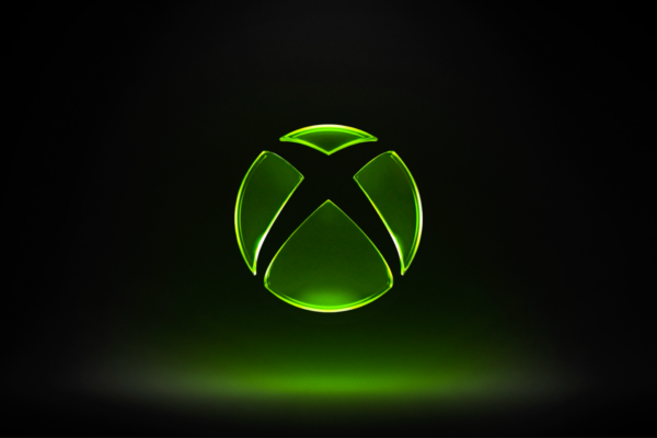 Logotipo verde de Xbox sobre fondo negro