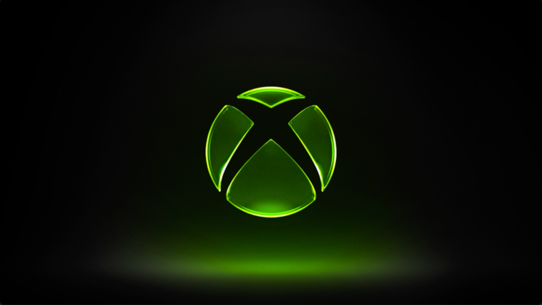 Logotipo verde de Xbox sobre fondo negro