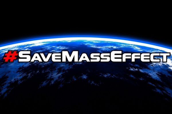 El lema #SaveMassEffect sobre la Tierra vista desde el espacio