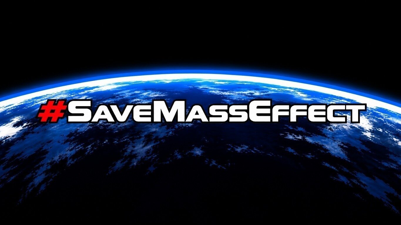 El lema #SaveMassEffect sobre la Tierra vista desde el espacio