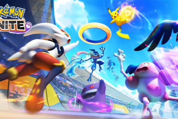 Lucario, Cinderace y Gengar se enfrentan en el arte oficial de Pokémon UNITE