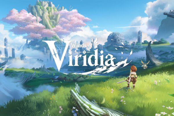 El protagonista contempla el valle y el gran árbol de Winds of Viridia