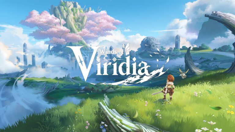 El protagonista contempla el valle y el gran árbol de Winds of Viridia
