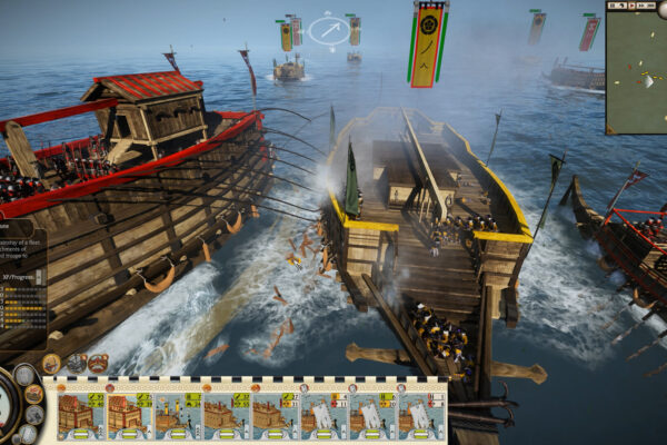 Barcos de guerra se enfrentan en una batalla naval de Shogun 2 Complete Edition