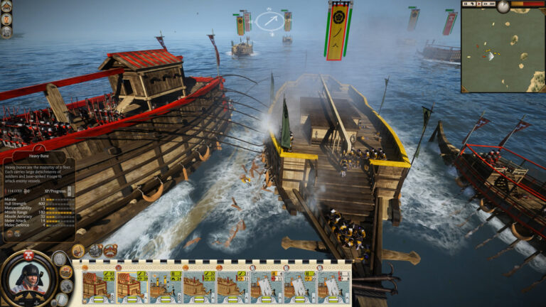 Barcos de guerra se enfrentan en una batalla naval de Shogun 2 Complete Edition