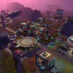 Una colonia de Star Trek: Outposts Unknown ocupa un terreno rocoso junto a una nave