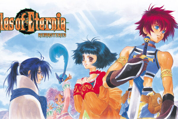 Los protagonistas de Tales of Eternia Remastered reunidos bajo el logotipo del juego