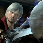 Dante sujeta su espada frente a Nero en Devil May Cry 4 Special Edition