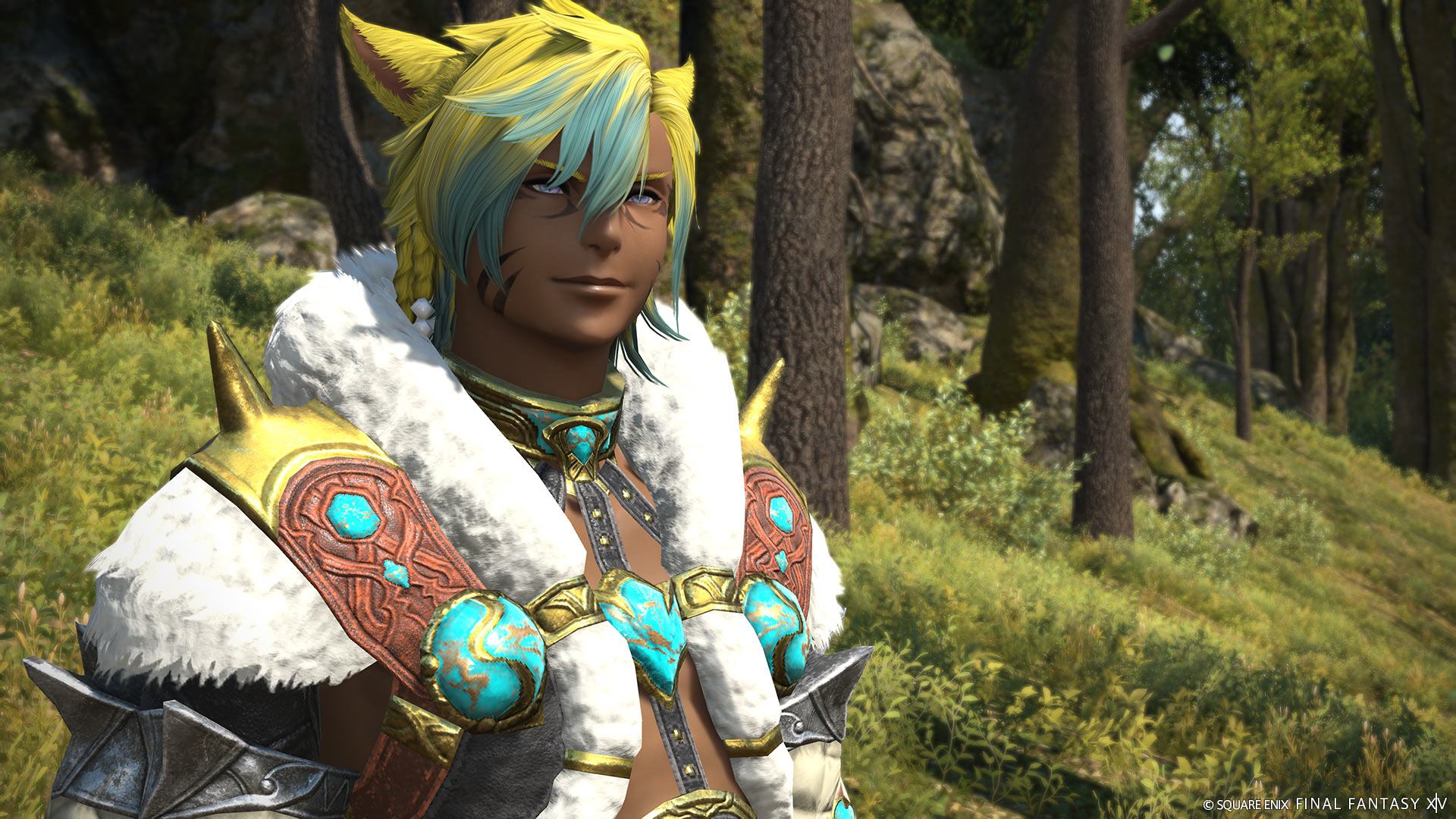 Personaje de Beastmaster en el Bosque Negro de Final Fantasy XIV